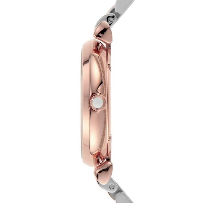 Emporio Armani Gianni T Bar Quartz White Dial Two Tone Steel Strap Watch For Women - AR80035 - Image 5
